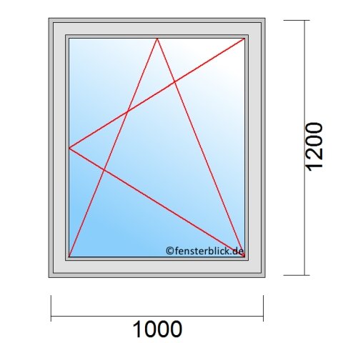 Fenster 1000x1200mm Fenster DKR technische Details