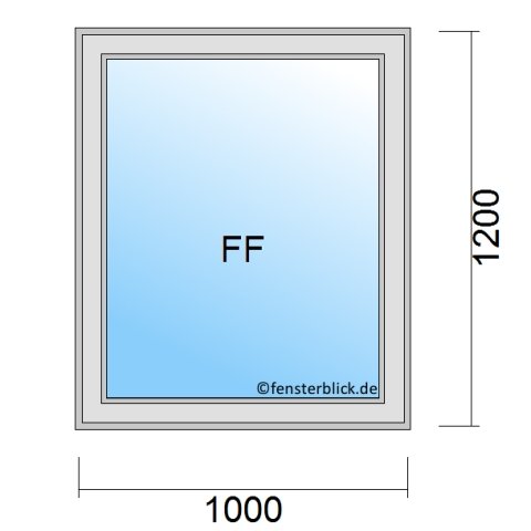 Fenster 1000x1200mm Fest im Rahmen technische Details