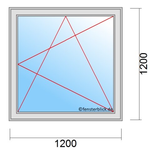 Fenster 1200x1200mm Fenster DKR technische Details