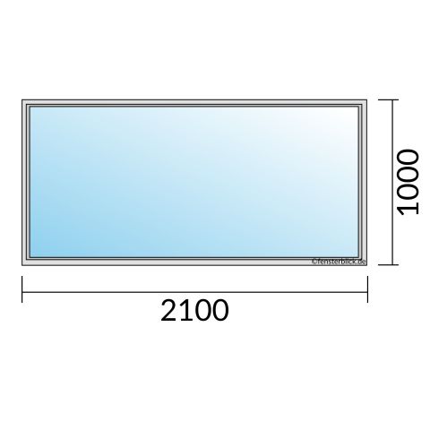 Fenster 2100x1000mm Festverglasung technische Details