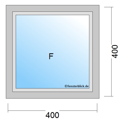 Fenster 400x400mm Festverglasung technische Details