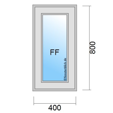 Fenster 400x800mm Fest im Rahmen technische Details