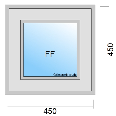 Fenster 450x450mm Fest im Rahmen technische Details
