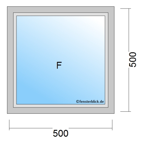 Fenster 500x500mm Festverglasung technische Details