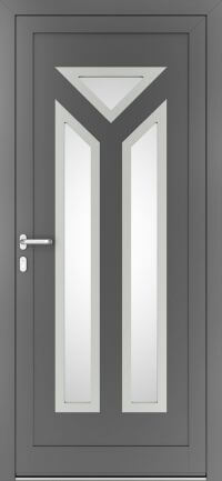 DRUTEX Alu Haustür Pennsylvania 1 Inox in Anthrazit