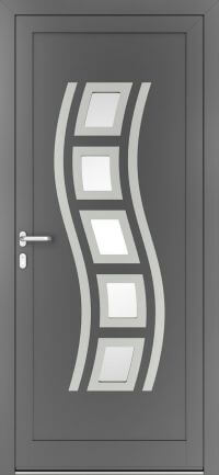 DRUTEX Alu Haustür Pennsylvania 2 Inox in Anthrazit