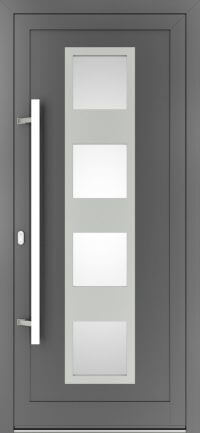 DRUTEX Alu Haustür Hawaii 2 Inox in Anthrazit