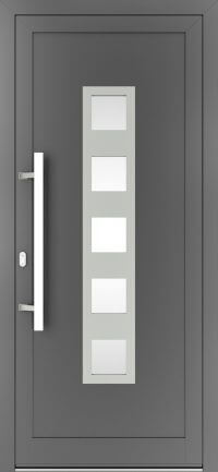 DRUTEX Alu Haustür Colorado Inox in Anthrazit