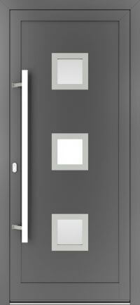 DRUTEX Alu Haustür Alaska 1 Inox in Anthrazit