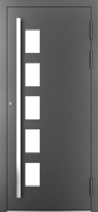 DRUTEX Alu Haustür Nebraska 1 (L) in Anthrazit