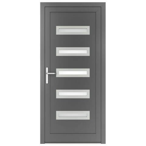 Aluminium Haustür Arizona 1 Inox in Anthrazit