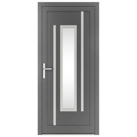 Aluminium Haustür Montana 2 inox in Anthrazit