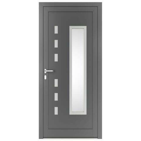 Aluminium Haustür Montana 3 inox links in Anthrazit