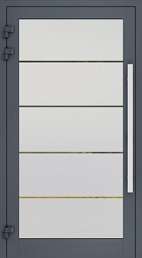 Haustür sandgestrahlt Glas 1