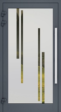 Haustür sandgestrahlt Glas 4