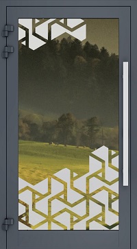 Haustür sandgestrahlt Glas 7