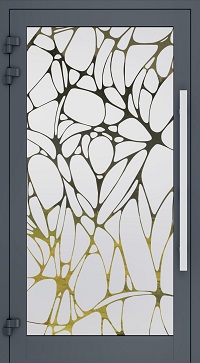 Haustür sandgestrahlt Glas 8