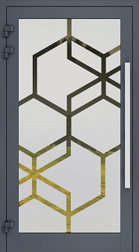 Haustür sandgestrahlt Glas 9
