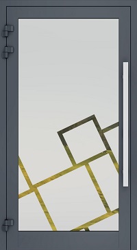 Haustür sandgestrahlt Glas 10