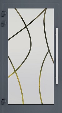 Haustür sandgestrahlt Glas 11