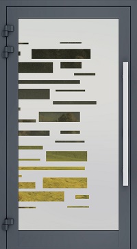 Haustür sandgestrahlt Glas 13