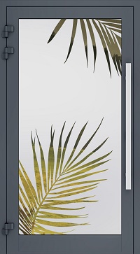 Haustür sandgestrahlt Glas 15