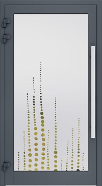 Haustür sandgestrahlt Glas 20