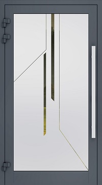 Haustür sandgestrahlt Glas 23