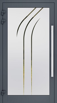 Haustür sandgestrahlt Glas 24