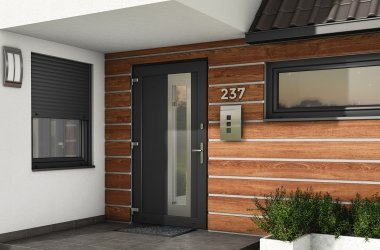 Kunststoff Haustür Anthrazit