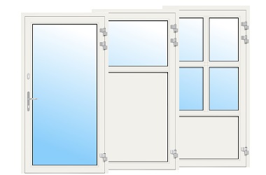 Aluminium achterdeur-modellen in wit