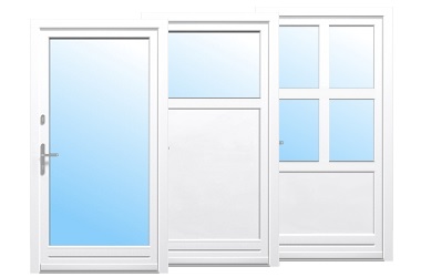 Houten achterdeur-modellen in wit