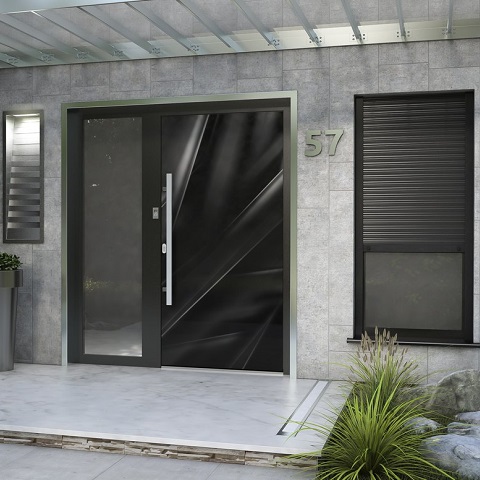 Alu-Haustür mit Glas von MB-86 SI