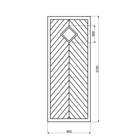 Technische Zeichnung Haustür DV156