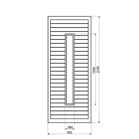 Technische Zeichnung Haustür DV157