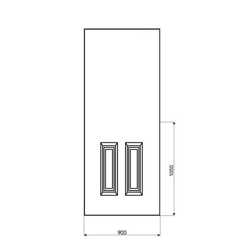 Technische Zeichnung Haustür DVB-03