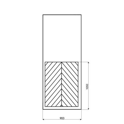 Technische Zeichnung Haustür DVB-04