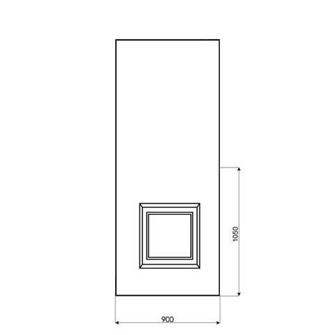 Technische Zeichnung Haustür DVB-01