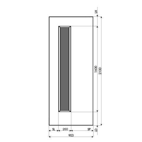 Technische Zeichnung Haustür DV-127