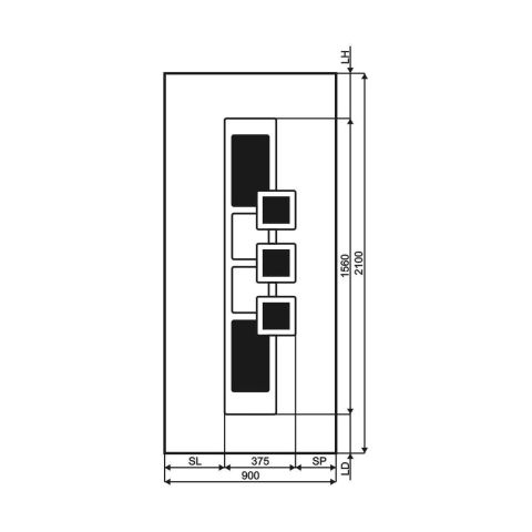 Technische Zeichnung Haustür DV-354
