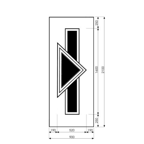 Technische Zeichnung Haustür DV-42 N