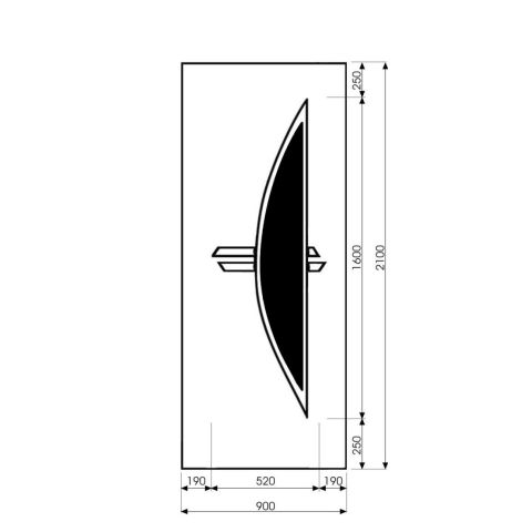 Technische Zeichnung Haustür DV-78 N