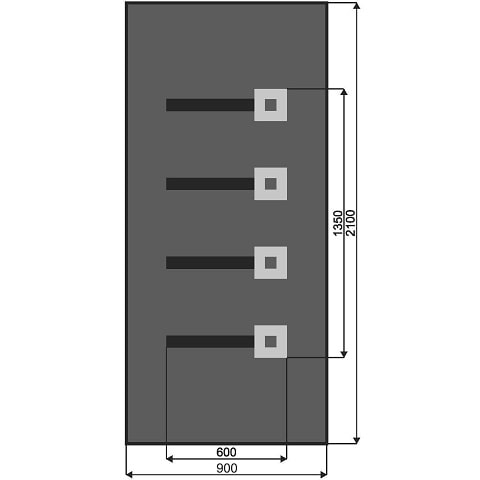 Technische Zeichnung Haustür DV-705