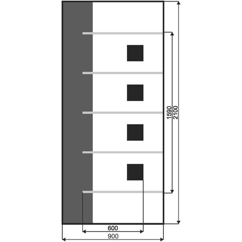 Technische Zeichnung Haustür DV-707