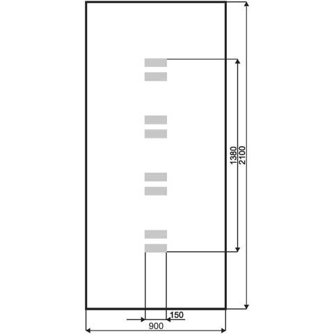Technische Zeichnung Haustür DVF-735