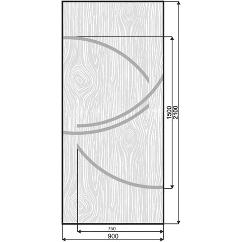 Technische Zeichnung Haustür DV-743