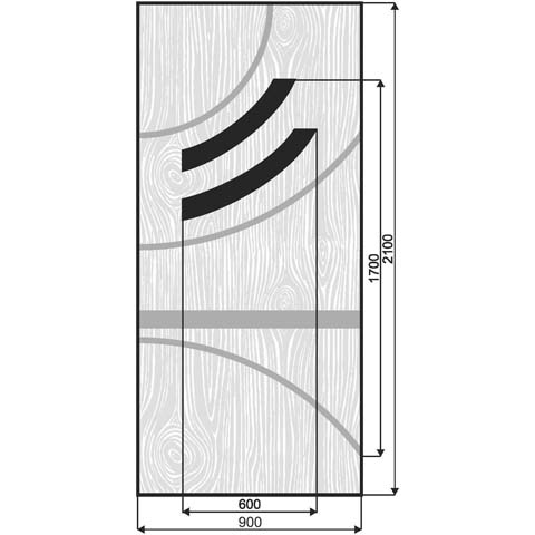 Technische Zeichnung Haustür DV-762