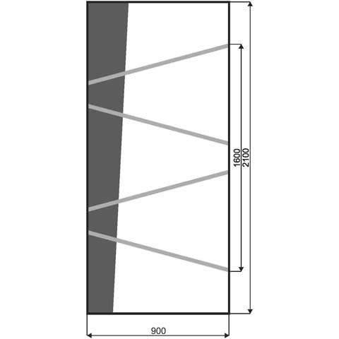 Technische Zeichnung Haustür DVI-766D