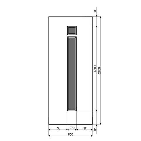 Technische Zeichnung Haustür DV-176
