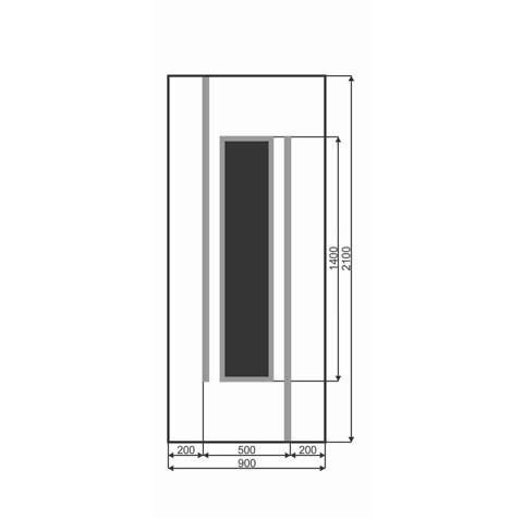 Technische Zeichnung Haustür DV-177